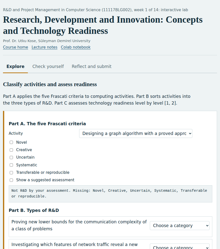 Screenshot of the Week 1 interactive lab